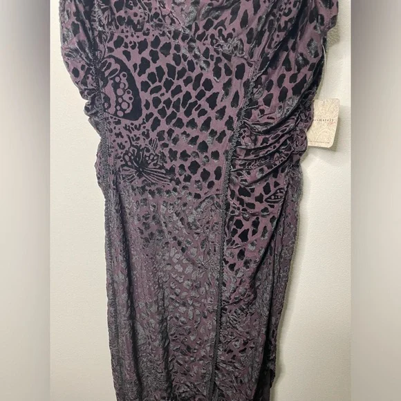 NWT Free People Intimately In My Heart Bodycon Burnout Velvet Midi Slip Dress - Picture 10 of 11